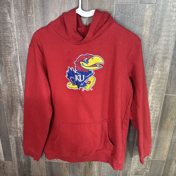 Kansas KU Jayhawks Red Hoodie XL (18) Gen 2 Boy's Red KU Hoodie - Picture 1 of 8